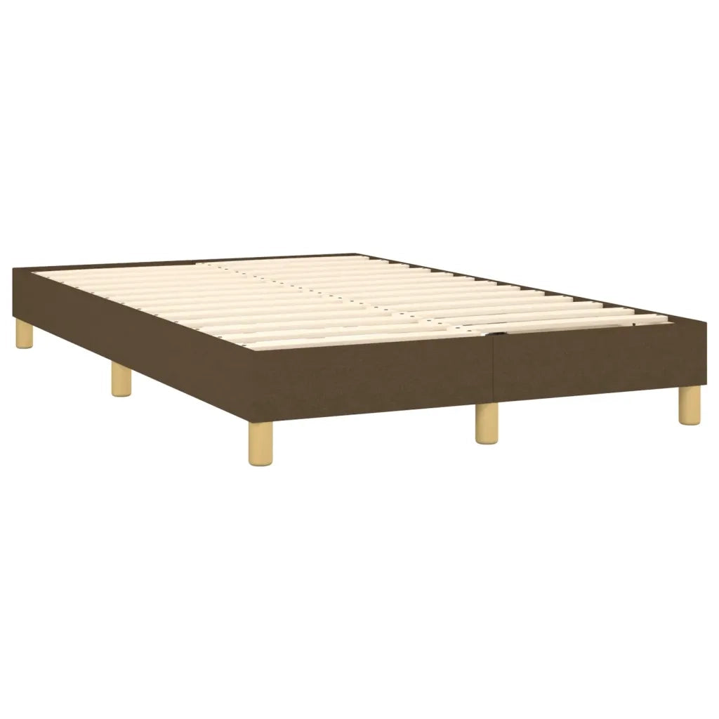 Giroletto a Molle con Materasso Marrone Scuro 120x200cm Tessuto 3140684