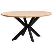 Tavolo da pranzo ovale in legno marrone 160x90x76