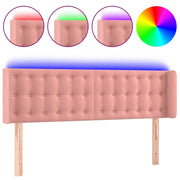 Testiera | Testata a LED Rosa 147x16x78/88 cm in Velluto