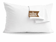 Set 4 Federe Cuscini Letto 50x80 Cotone 100%, 2x Coppie Fodere con chiusura a Busta