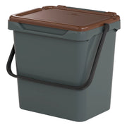 Contenitore per Rifiuti Foscas, Pattumiera Capacità 36 lt Made in Italy, 40x31x39h cm Marrone
