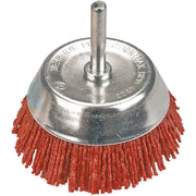 Topex 62h710 spazzola a tazza ab abrasiva con perno, 75 mm ds