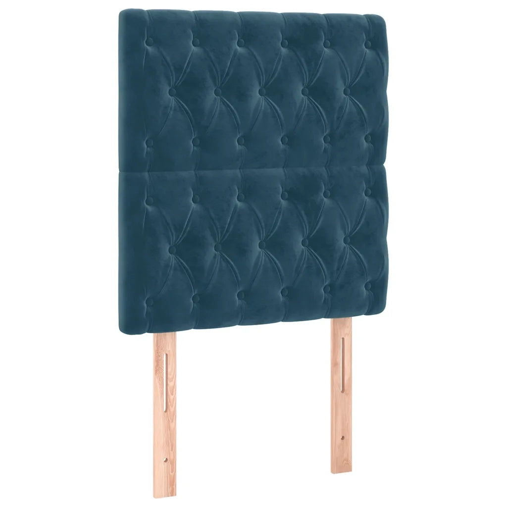 Testiera Blu Scuro 80x7x118/128 cm Velluto 3116702