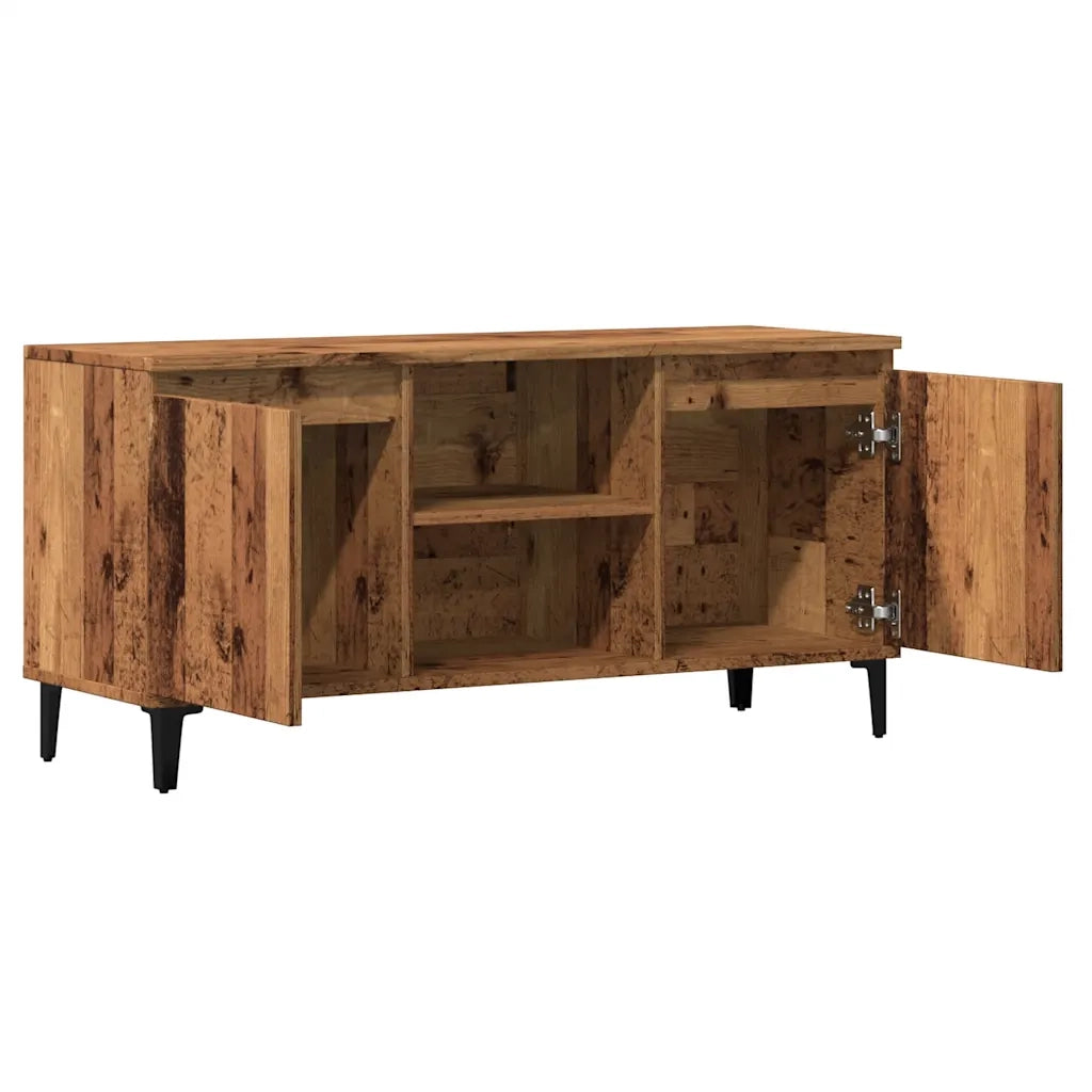 Mobile Porta TV Legno Antico 102x35x50 cm in Legno Multistrato 856430