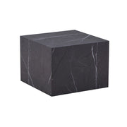 Tavolino basso Cuboid 100 effetto marmo grigio