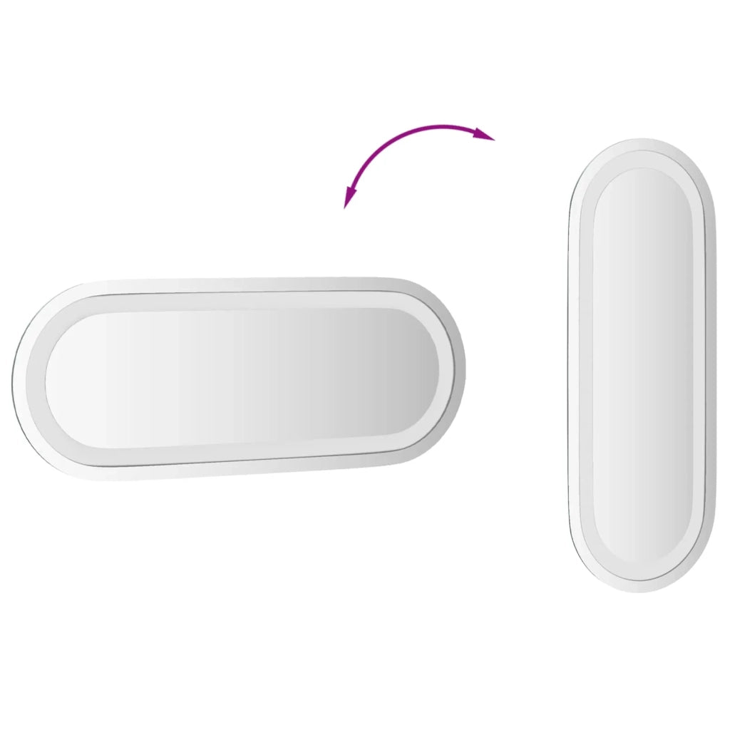 Specchio da bagno LED Trasparente 40 x 15 cm vetro temperato 42045849