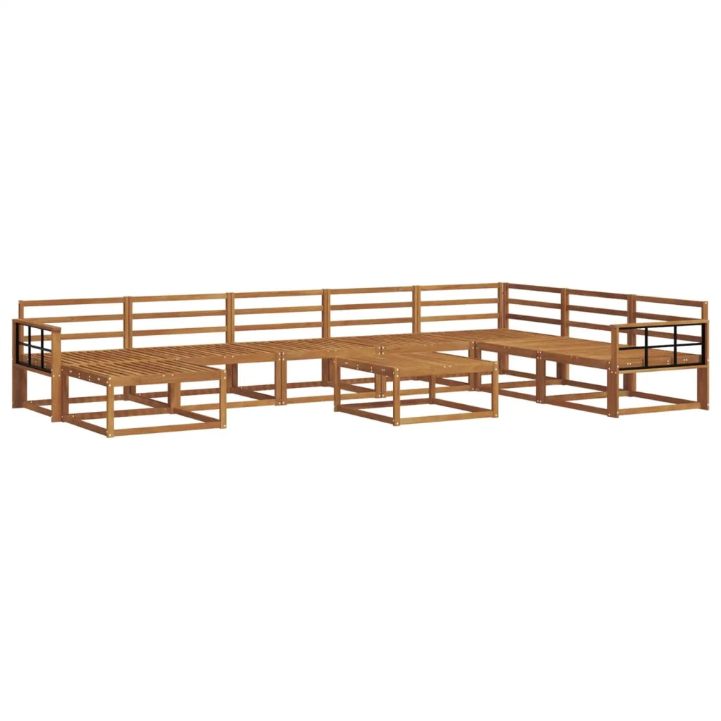 Set di divani da esterno 9 pcs Naturale 3368042