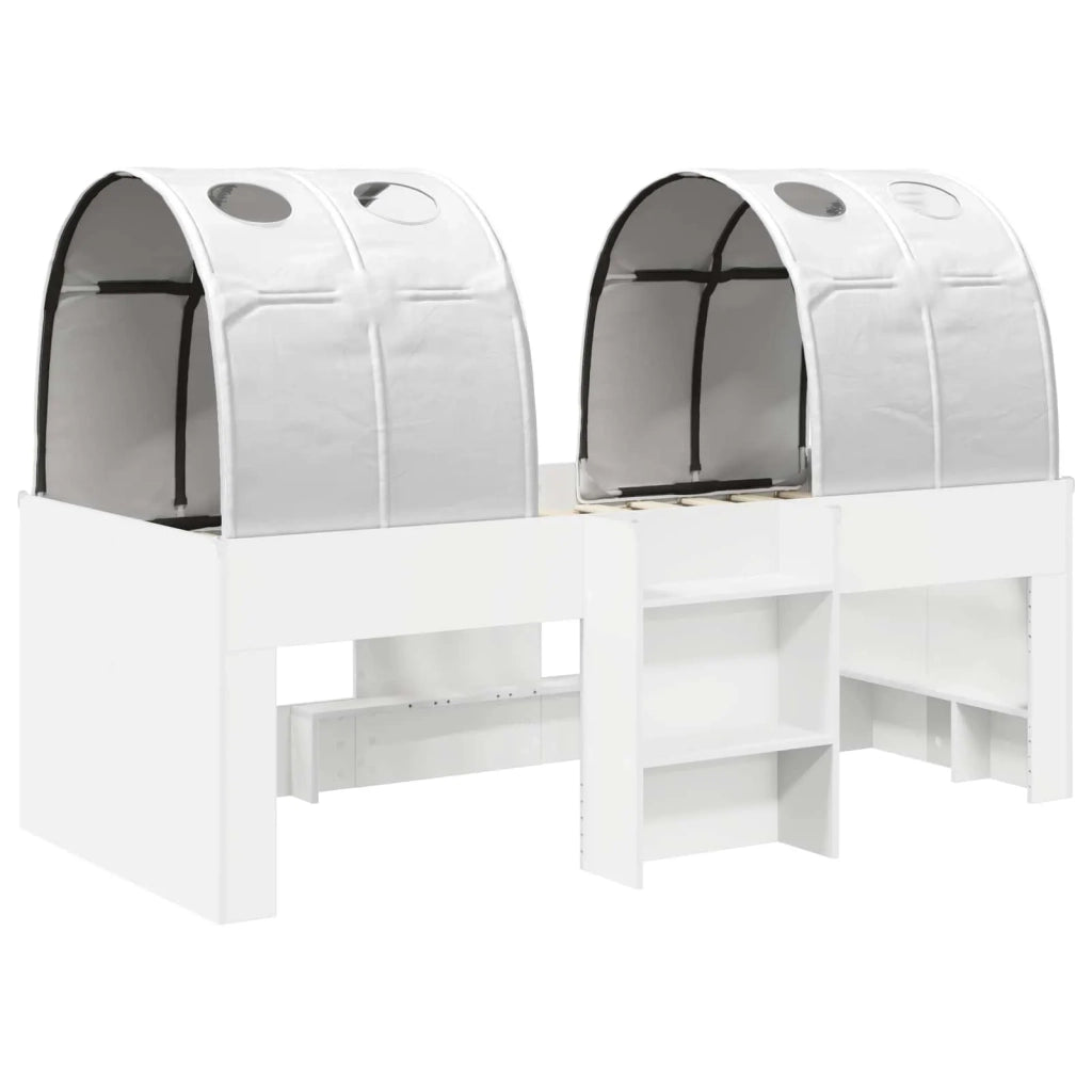 Letto con Tunnel 4 pcs Bianco Legno ingegnerizzato