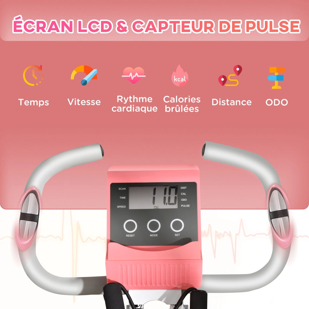 Bicicletta da camera pieghevole ¨C Zephmum ¨C Acero, rosa, bianco