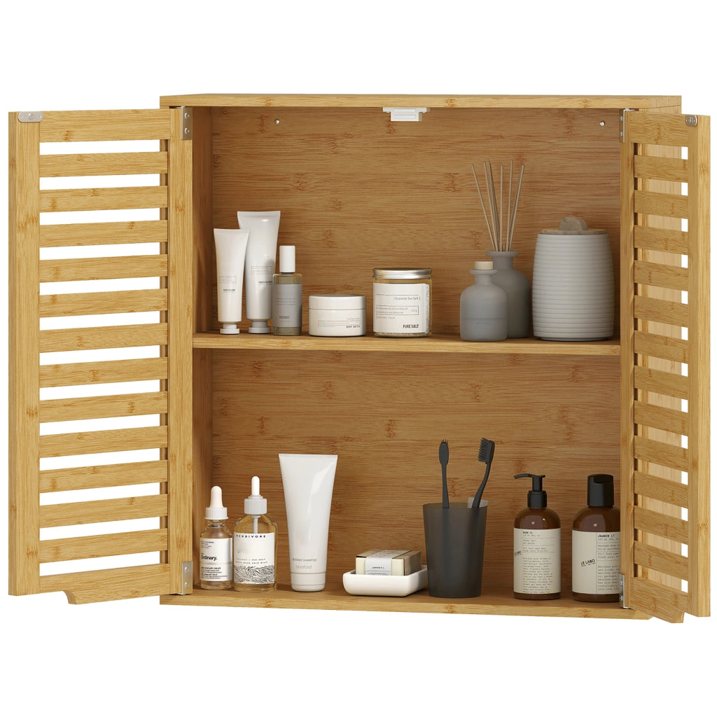 Mobile da bagno sospeso ¨C zephmum ¨C bamb¨´ 60x20x60 cm