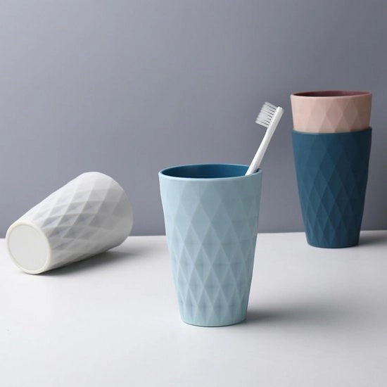 Set di Bicchieri da Bagno da 2 - Design Scandinavo, 450 ml, Robusto e Resistenze alla Caduta