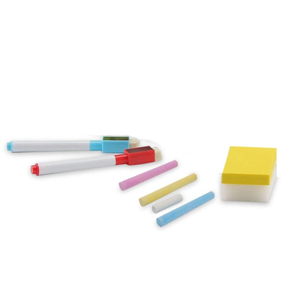 Trade Shop - Lavagna Magnetica Bambini Hippo 2in1 Con Gessetti Cassino E Pennarelli Giallo -