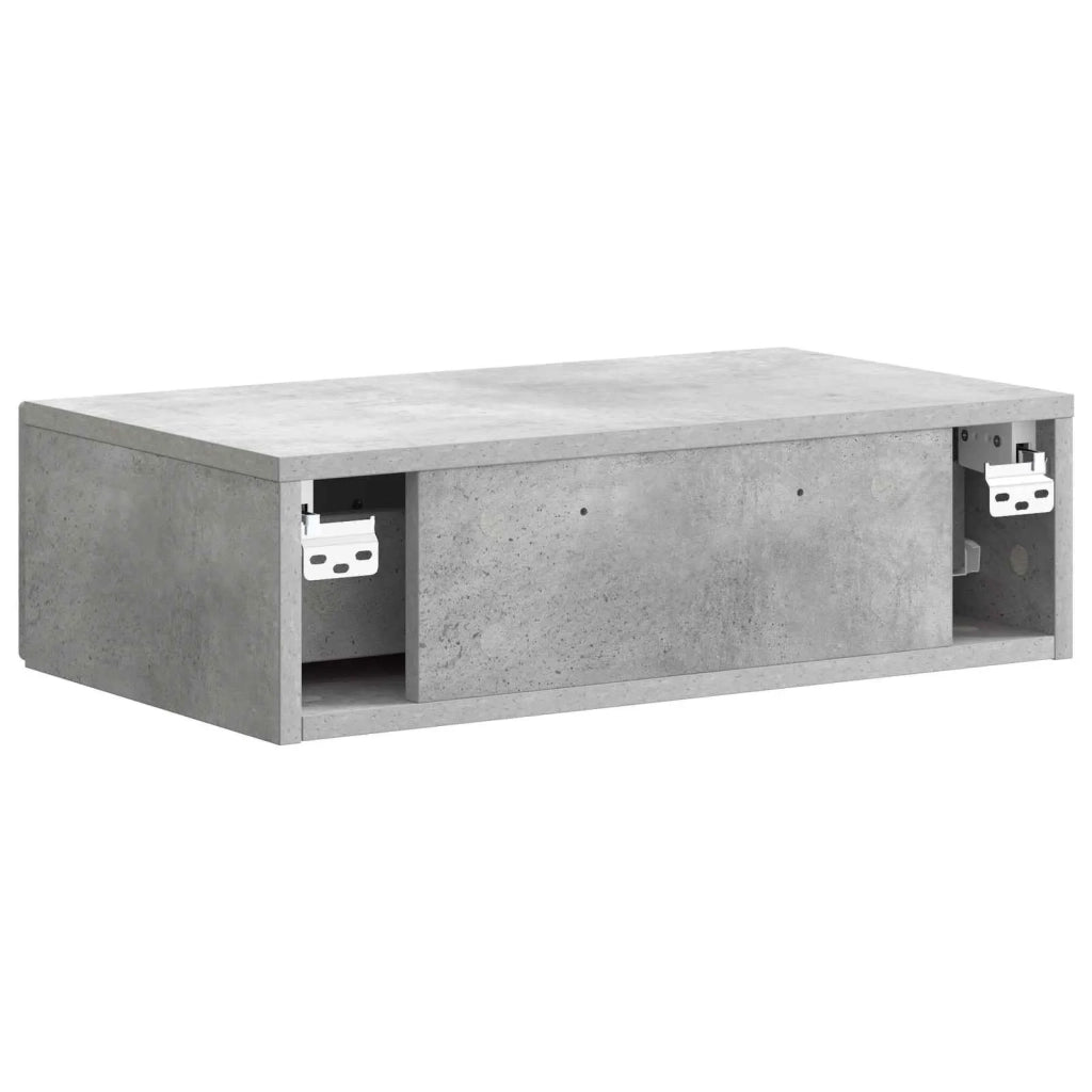 Tavolino da Parete Laterale Grigio Cemento 59 x 34,5 x 17 cm 899338