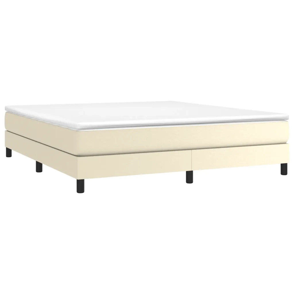 Struttura Letto a Rete a Molle-Giroletto Crema 180x200 cm in Similpelle 960654