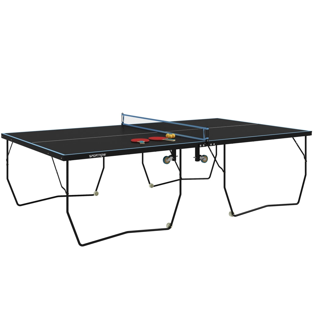 Tavolo da ping pong pieghevole ¨C Minimal ¨C Nero, acciaio, 274x152.5x76 cm