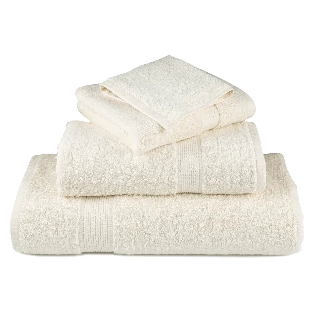 Asciugamani per Ospiti SOLUND 4 pz Crema 30x50 cm 600 g/m² 137471