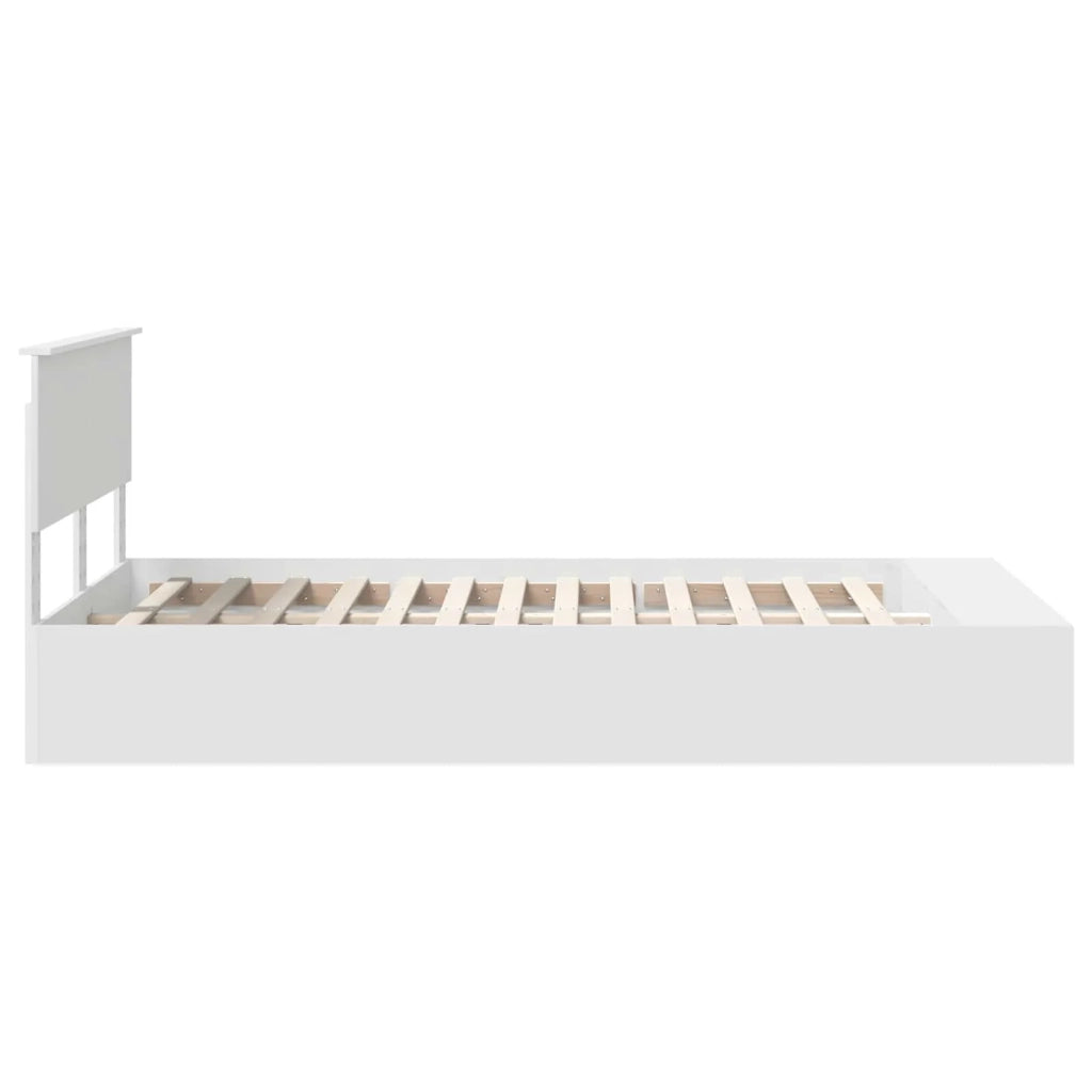 Struttura del letto Bianco 135 x 190 cm Legno multistrato