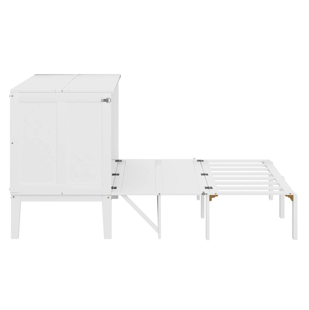 LETTO Pieghevole verticale 140x200 cm Legno Bianco