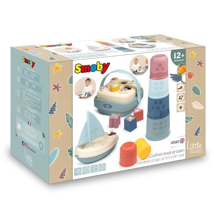 Little Smoby - Scatola risveglio e bagnetto - 3 giochi risveglio - A partire da 12 mesi - Prodotto in Francia