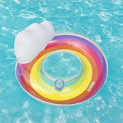 Trade Shop - Poltrona Gonfiabile Con Schienale Portabicchiere Fashion Rainbow Dream 107cm 43647 -