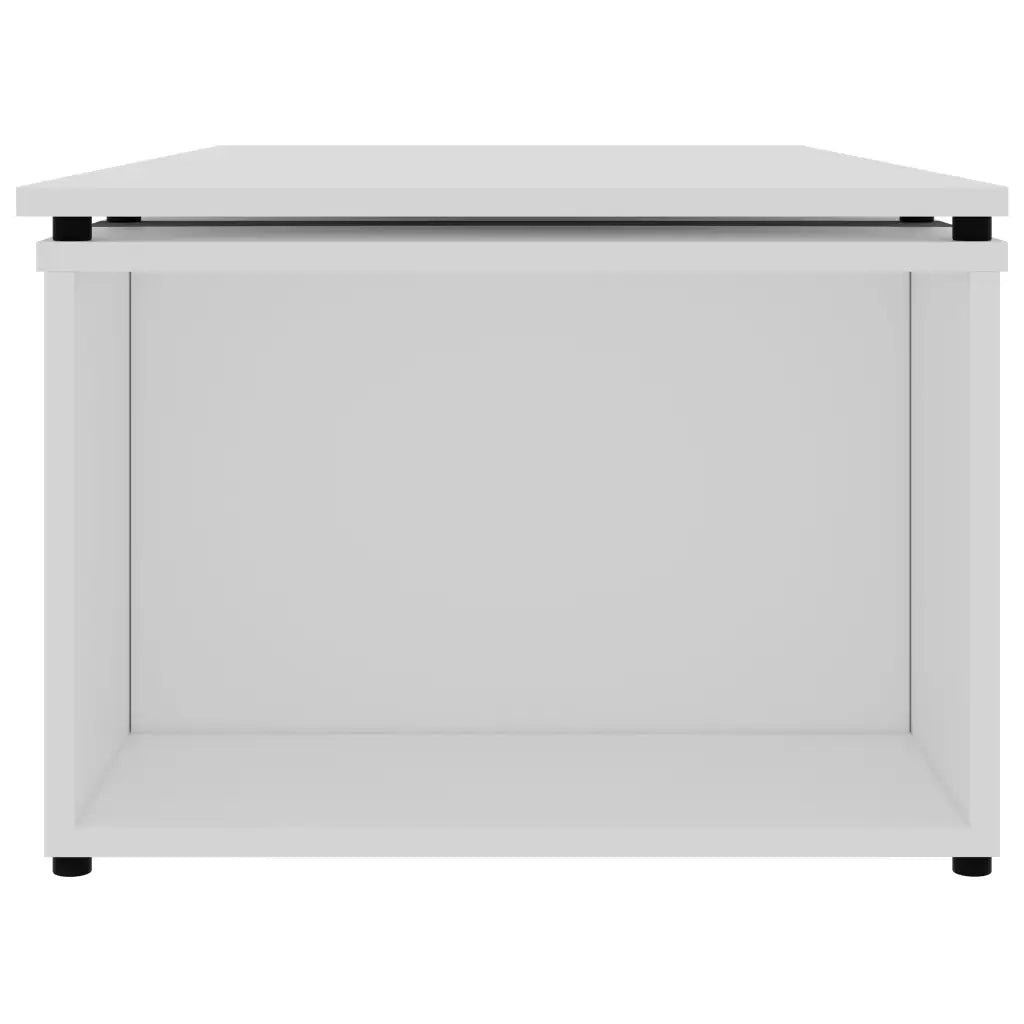 Tavolino da salotto | Tavolino da caff¨¨ | Tavolino da Soggiorno Bianco 150x50x35 cm in Legno Multistrato
