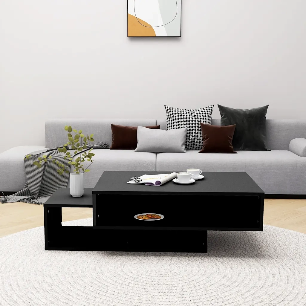Tavolino da salotto | Tavolino da caff¨¨ | Tavolino da Soggiorno Nero 105x55x32 cm in Truciolato