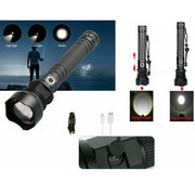 Trade Shop - Torcia Tattica/militare Led Cree T6 Ricaricabile Zoom Doppia Batteria A89-p70 -