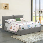 Letto Matrimoniale Arcole, Letto Matrimoniale Materasso Incluso Made in Italy, Grigio