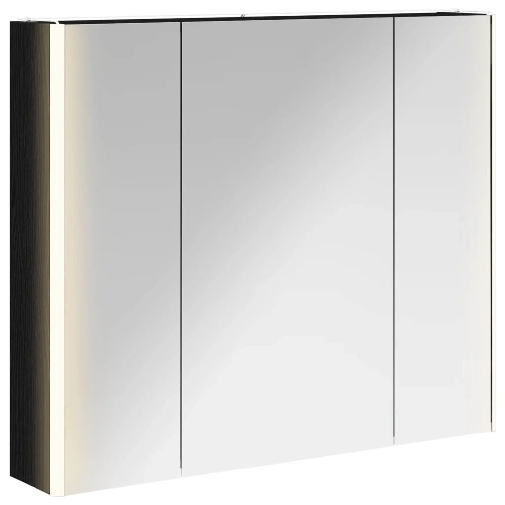 Mobiletto per specchio da bagno Rovere Nero 83,5 x 15,5 x 70 cm 889264