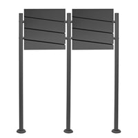 Set Cassetta postale doppia autoportante V16 antracite con telaio di supporto