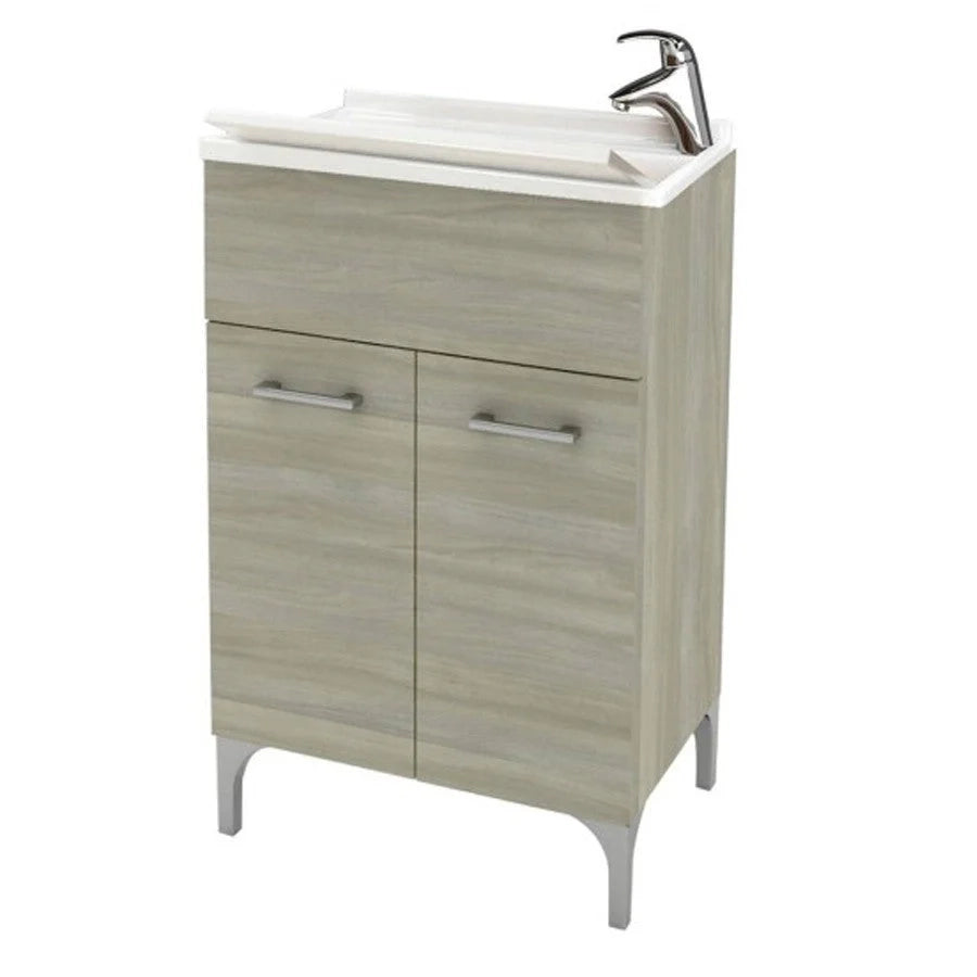 Lavatoio 2 ante da cm 50x50 colore rovere grigio