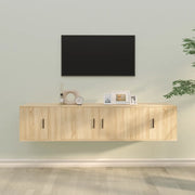 vidaXL Set di Mobili Porta TV 3 pz Rovere Sonoma in Legno Multistrato