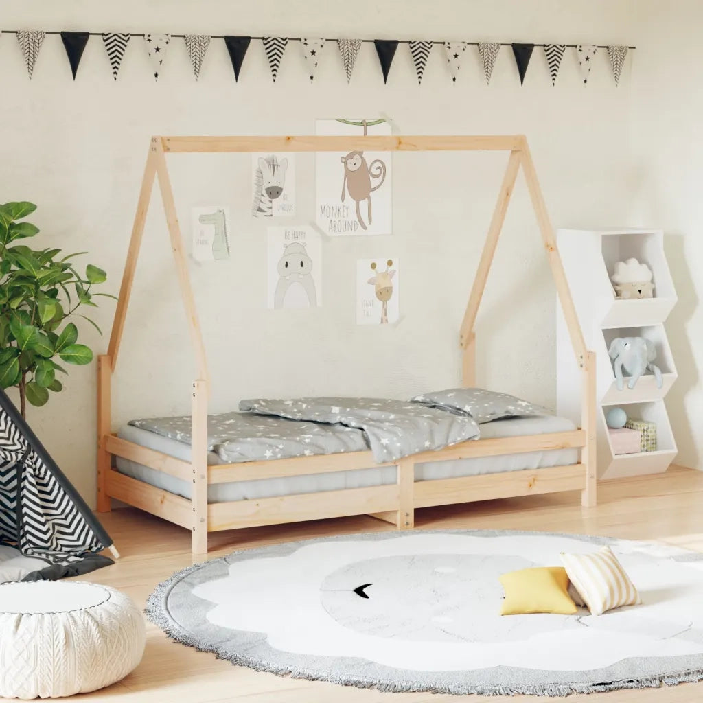 Giroletto per Bambini-Struttura Letto Bambini 80x160 cm in Legno Massello di Pino 730444