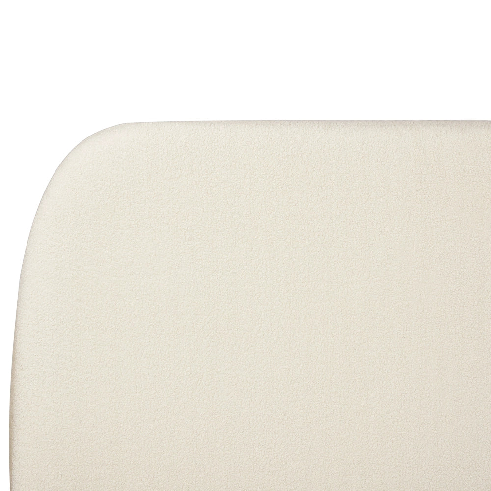 Struttura letto a doghe Beige Chiaro Poliestere Boucle Tessuto imbottito 180 x 200 cm Design classico tradizionale