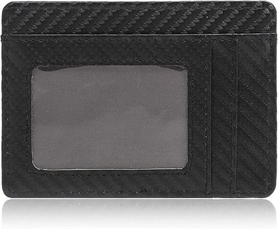 Portafoglio in pelle sottile per uomini e donne, blocco RFID, contenitore per carte di credito