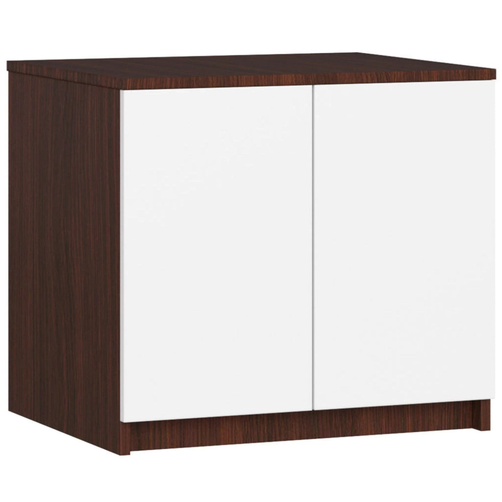 Sopralzo per armadio AKORD S60 Wengé 60 cm 2 ante inserto frontale Bianco 60x51x55 cm