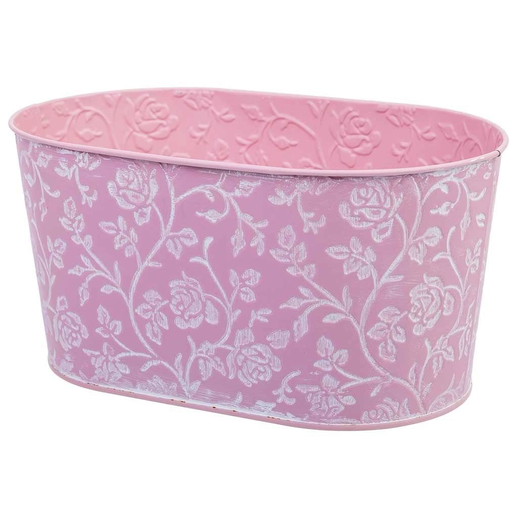 Cestino in metallo rosa 22,5x13,5x11,5 B20x11