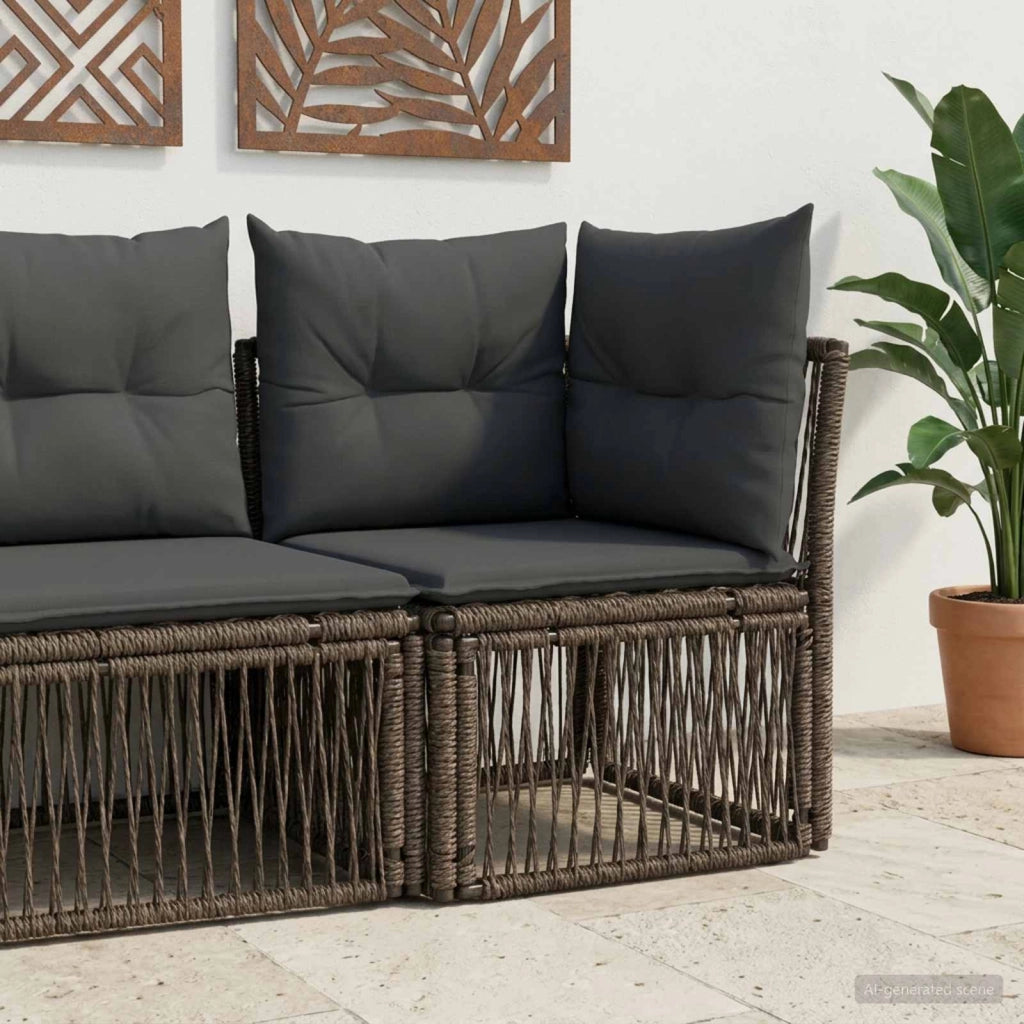 Unità divano angolare Grigio polyrattan 42026711
