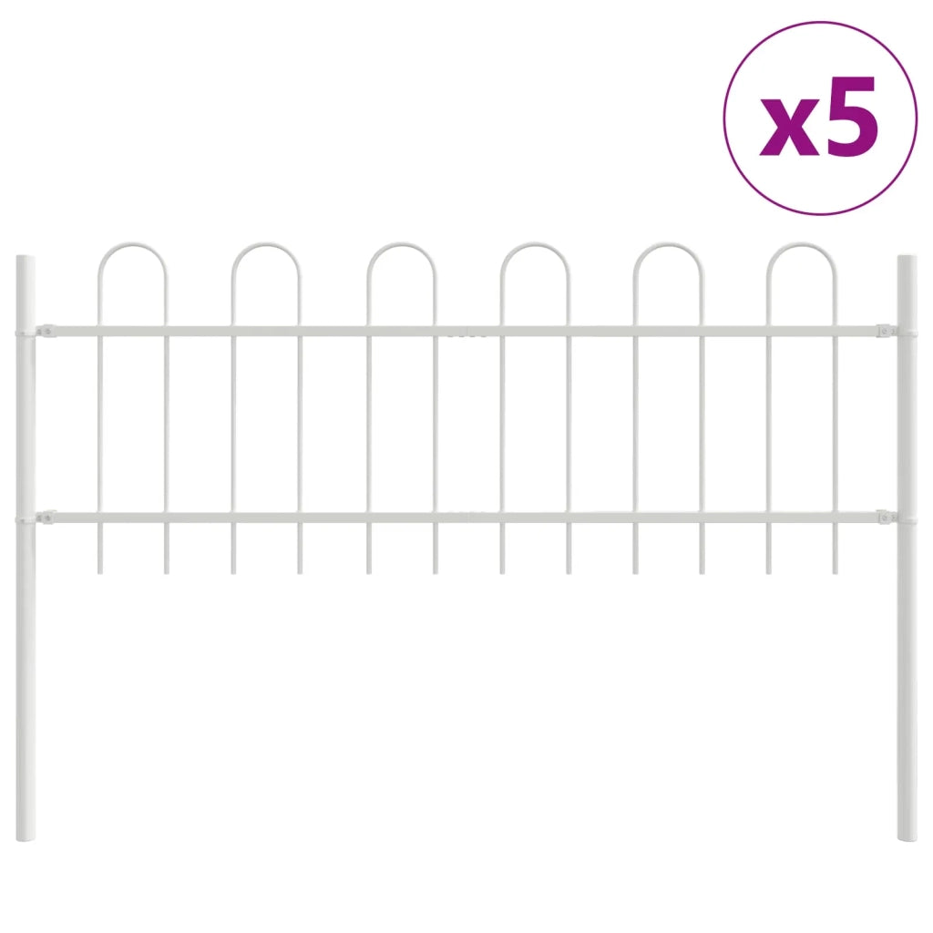 Recinzione per Giardino 5 pcs Bianco 8,5 x 0,6 m 3334103