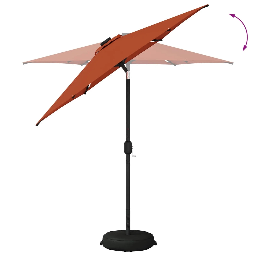 Parasol da Giardino con Luci LED 230 x 230 cm Poliestere 42036252