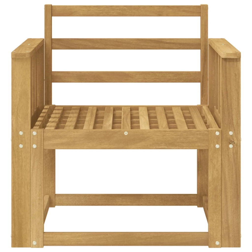 Set di divani da esterno Legno di Acacia Massello Bianco 3438968