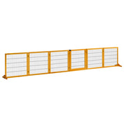 Barriera per cani pieghevole 6 pannelli ¨C zephmum ¨C giallo 432x36x70 cm