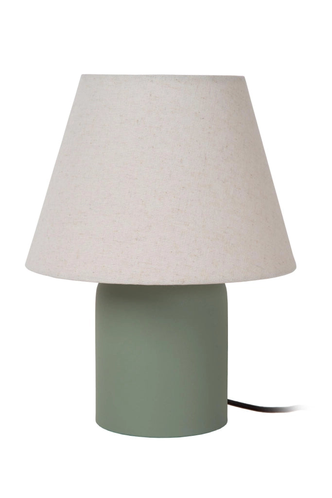 Lampada da tavolo MACIA ceramica lino verde-beige Lucide
