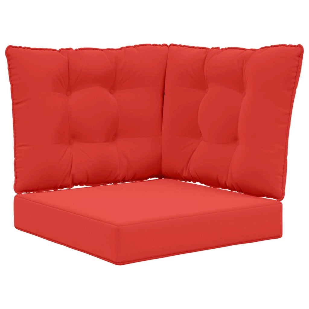 Cuscino per divano da esterno 3 pcs Rosso Poliestere