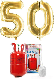 Set di compleanno per il 50° anniversario con palloni XXL e gas per palloni