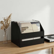 Scatola per album in vinile Rovere Nero 38 x 30 x 29 cm 8012812