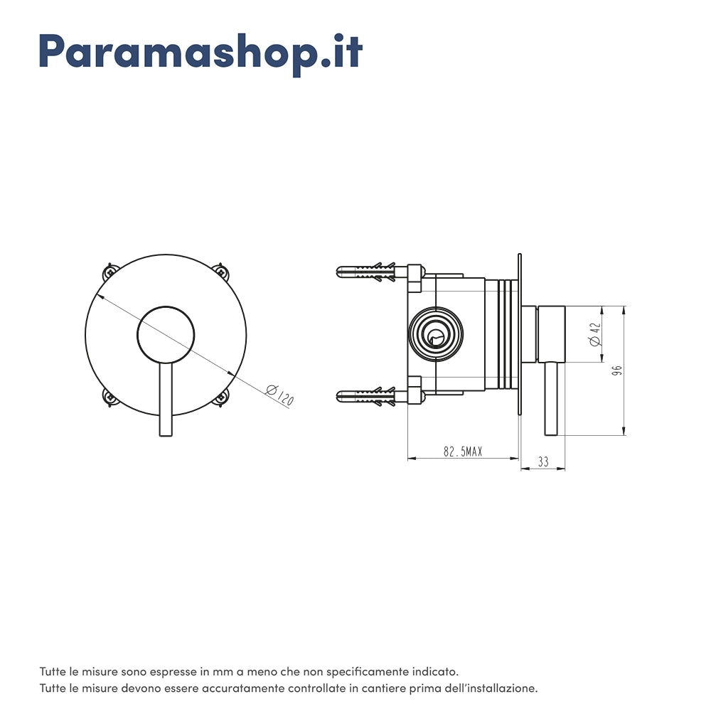 Miscelatore incasso doccia monocomando nickel spazzolato |Bette
