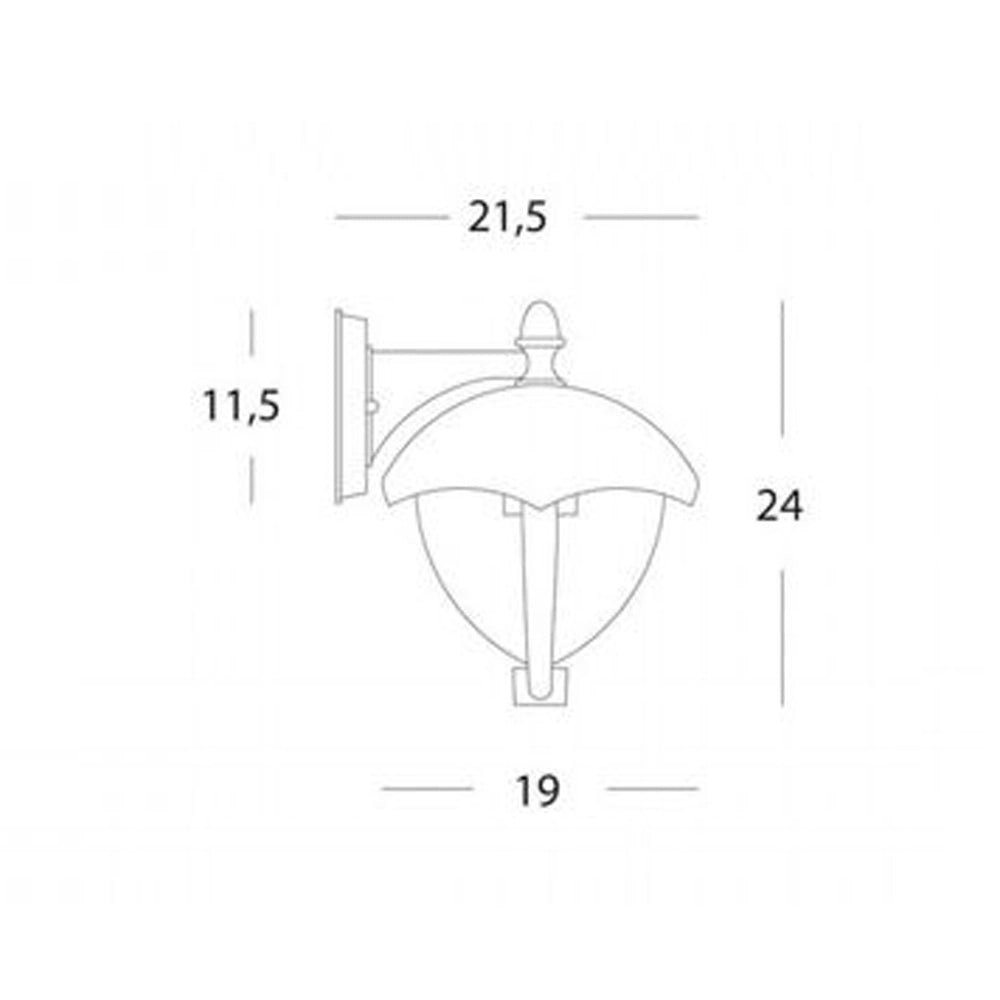 Applique Da Esterno Contemp. Sofy Alluminio E Materie Plastiche Nero 1 Luce E27