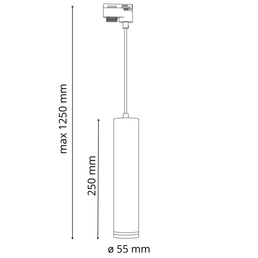 Sistema binario PARIS bianco 1m, 3 pendenti GU10 Polux