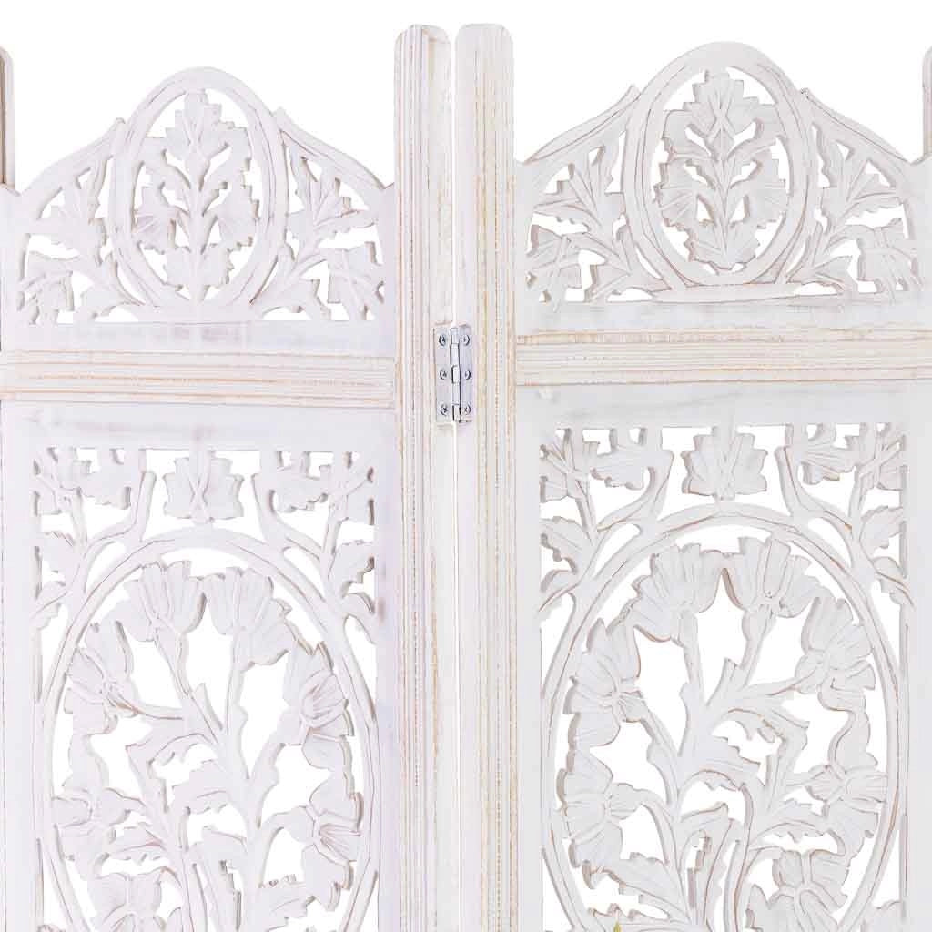 Paravento in legno intagliato a mano 50(x4) x 3 x 183h cm